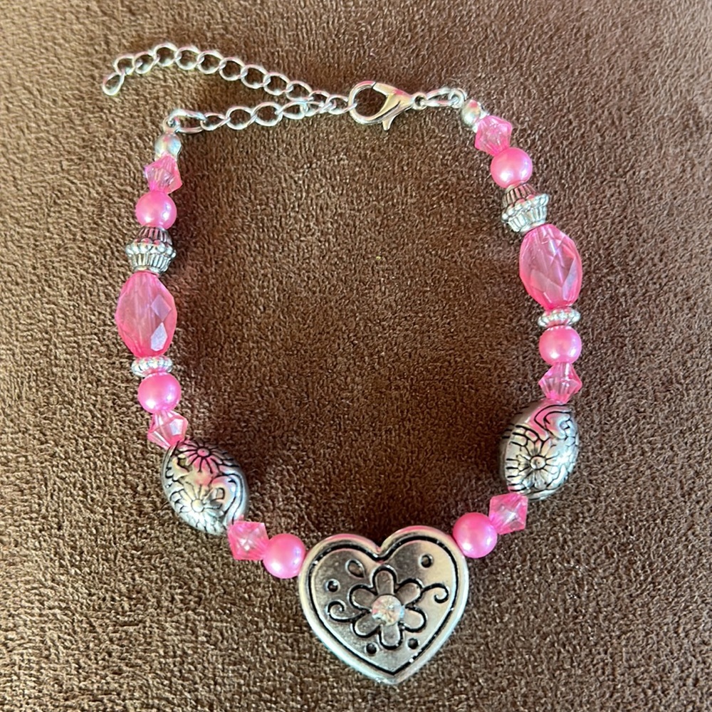 Pink Friend Bracelet Says Friend on Back